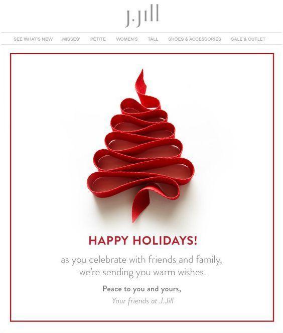 Christmas day newsletter from J Jill wsihing recipients happy holidays